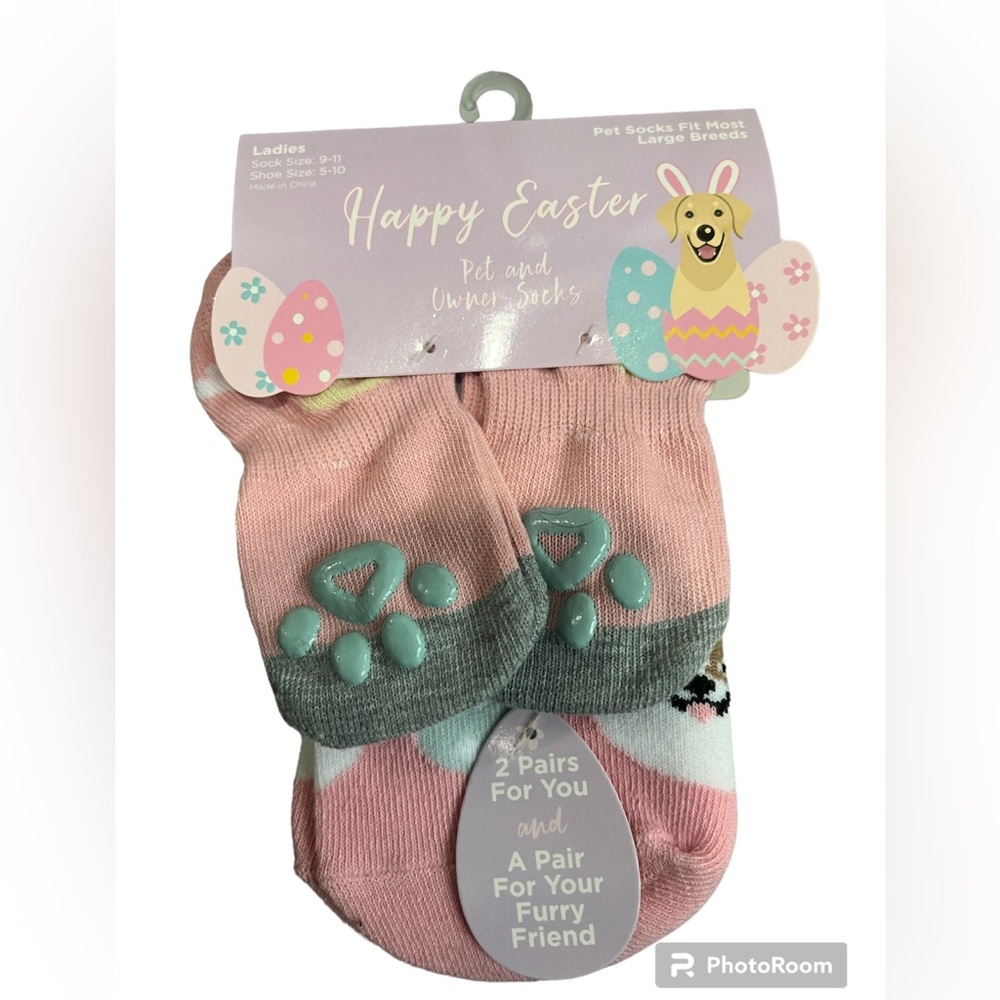NWT Easter Pet and Owner socks